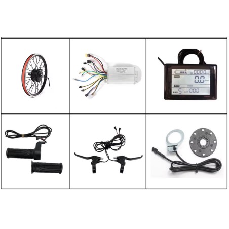 Kit de conversie biciclete electrice cu motor spate 36v 350w pentru 20, 26, 27.5, 28, 29", 700cc KROXNE - 1  