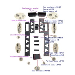Sedež za Dualtron Thunder, Ultra, Victor DT2 DT3 Achilleus Compact skuter Minimotors - 6  