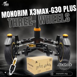 Monorim X3 Max Air dual front wheel suspension for Ninebot Max G30 & similar scooters – Replacement & shock absorber Monorim - 7