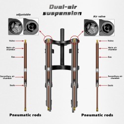 Sprednje vzmetenje Monorim MZ3 Plus Dual Air za Segway ZT3 vec udobja  - 16  