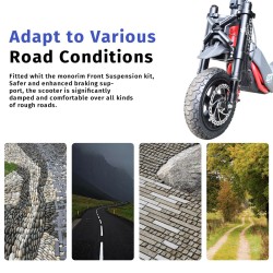 Monorim MZ3 2.0 foraffjedring med 160mm bremseskive til Segway ZT3 elscooter  - 5  