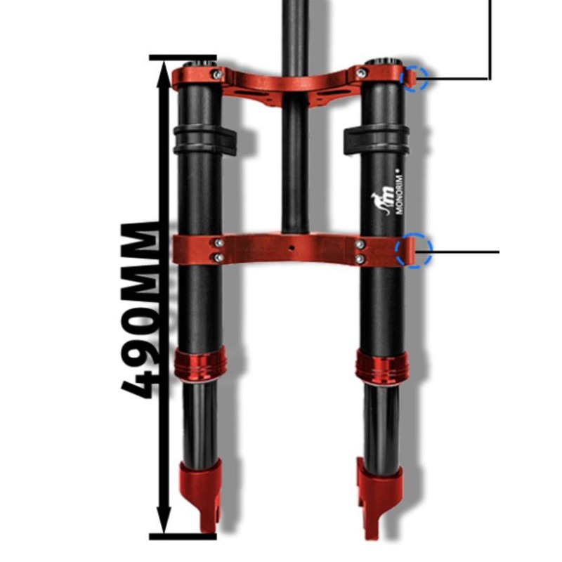 Monorim MD0 Dual Air Version 490mm x 165mm Vorderradfederung  - 2 
Kompatibilitaet: ausgelegt fuer Setups im Mass 490mm x 165mm 