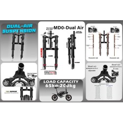 Monorim MD0 Dual Air Version 490mm x 165mm Vorderradfederung  - 13 
Kompatibilitaet: ausgelegt fuer Setups im Mass 490mm x 165mm