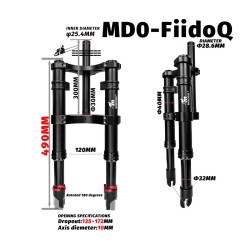 Przednie zawieszenie Monorim MD0-FiidoQ  - 8 
Kompatybilnosc: przednie zawieszenie Monorim MD0-FiidoQ do Fiido Q (Q1/Q1S) i komp