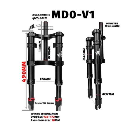 Sospensione anteriore Monorim MD0-V1 per Xiaomi M365/Pro  - 11 
Compatibilita: kit Monorim MD0-V1 per Xiaomi M365/Pro e modelli 