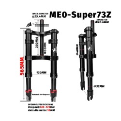 Elso felfuggesztes Monorim MD0-Super73Z Super73 Z e-bike-hoz  - 5 
Kompatibilitas: Monorim MD0-Super73Z elso felfuggesztes Super