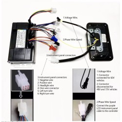 Sinusoidalou kyma brushless motor controller kit 48V 84V 50A 3000W me gkazi kai othoni  - 12 Lista proionton

Kontroler 50A + 1 