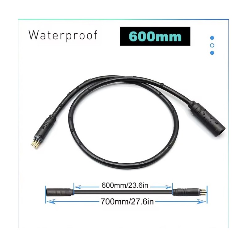 Cable motor para bicicleta eléctrica y extensión con conector de 9 pines  - 1 Cable de motor y/o extensión para bicicleta eléctr