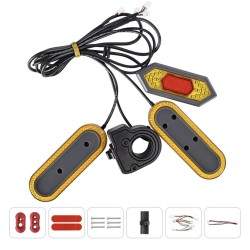 Kit de luces intermitentes lateral y trasero - indicador de dirección para patinete eléctrico.  - 3 Kit de luces intermitentes l