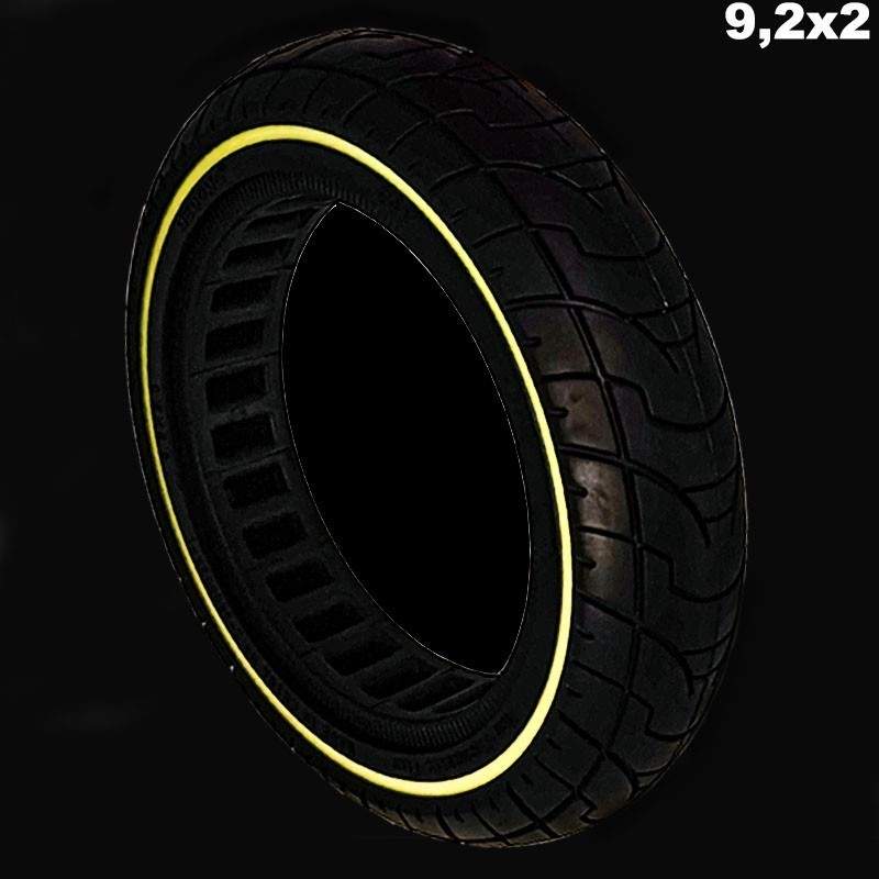 Solid tire 9.2 x 2 inches (very light solid wheel)  - 4 Solid tire 9.2 x 2 inches (very light solid wheel)
Install 9-inch solid 