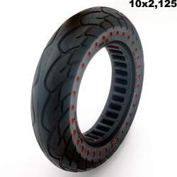 Drox 10 x 2,125 Pulged Solid Tire (Very Light Sound Wheel)  - 8 
Install 10 Pulged solid tires - don't click anymore.
If you pre