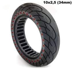 Wagon solid tire 10 x 2.5 inches (very light solid wheel for 34mm rims)  - 5 
Install 10" x 2.5" solid tires - no more punctures