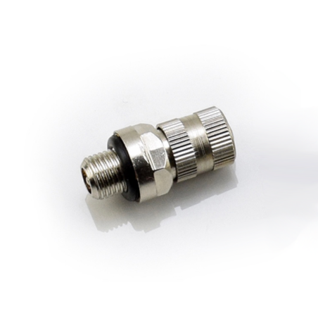 Povitryanyy klapan z nerzhaviyuchoyi stali z ushchilʹnyuvalʹnym kilʹtsem dlya udariv povitrya pid tyskom. KROXNE - 1 
Klapan z n