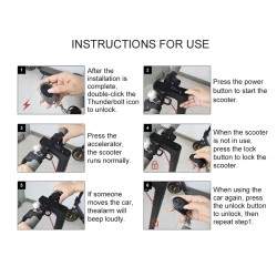 Allarme antifurto universale per Xiaomi, Ninebot, Segway, Dulatron, Kaabo, Vsett o scooter elettrici simili  - 3 Allarme antifur