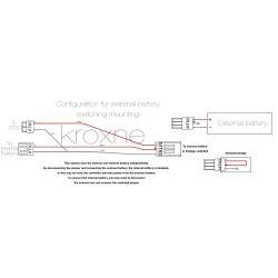 Spínaný propojovací kabel pro externí baterii kompatibilní s koloběžkou, elektrokolem a podobně  - 2 Spínaný propojovací kabel p