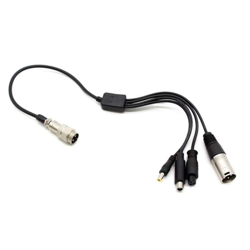 GX16 kŭm DC5,5 mm / DC8 mm / XLR / GX12 preobrazuvasht kabel za zaryadno ustroĭstvo  - 1 GX16 kŭm DC5,5 mm / DC8 mm / XLR / GX1