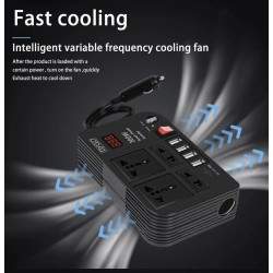 Invertor z 12V na 220V pro nabíjení skútru nebo elektrokola v obytném automobilu / karavanu  - 1 Invertor z 12V na 220V pro nabí