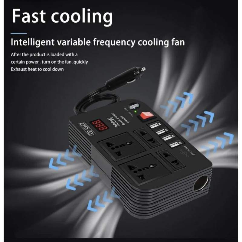 Inverter från 12v till 220v för att ladda skoter eller elcykel i husbil / husbil  - 1 Inverter från 12v till 220v för att ladda 