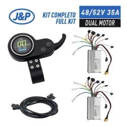 Kit de dois controladores com ecrã e gatilho para instalação de motor duplo 48v/52v 35A (JP) KROXNE - 1  