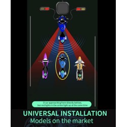 Système de détection d'angle mort étanche (angle 130º) pour scooter, vélo ou moto KROXNE - 4  