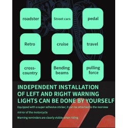 Vandeniui atspari aklųjų zonų aptikimo sistema (130º kampas), skirta paspirtukui, dviračiui ar motociklui KROXNE - 5  