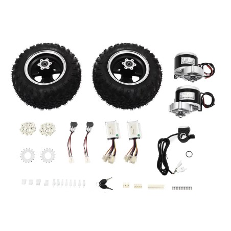 Kit di conversione fai da te (2 motori, controller e acceleratore) - Pneumatici ad aria - Go Kart, sedia a rotelle KROXNE - 1  