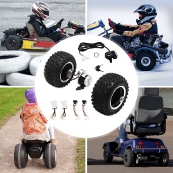 DIY Conversion Kit (2 motors, controller and throttle) - Air Tires - Go Kart, Wheelchair KROXNE - 6  