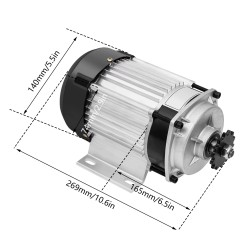 Kit triciclo elétrico (motor elétrico sem escovas, controlador, acelerador) 48v 500w 750w KROXNE - 21  