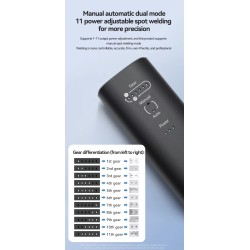 Cheirós Spot Welder H1 me 11 kai H2 me 90 rythmizómenes leitourgíes gia bataríes lithíou KROXNE - 7  